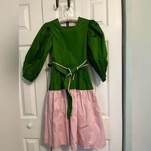 Middle Daughter Green and Pink Dress 9-10 yrs
